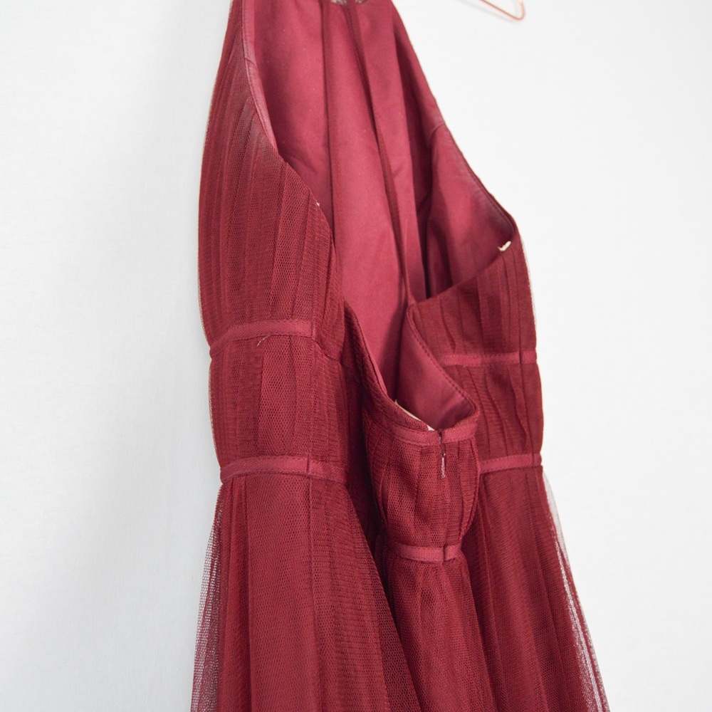Jenny Yoo Helena Burgundy Size 6 Formal Dress - Picture 10 of 12